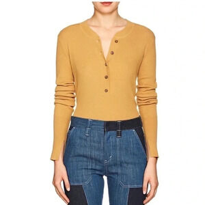 Land of Distraction Hadley Rib Knit Long Sleeve Henley Top
